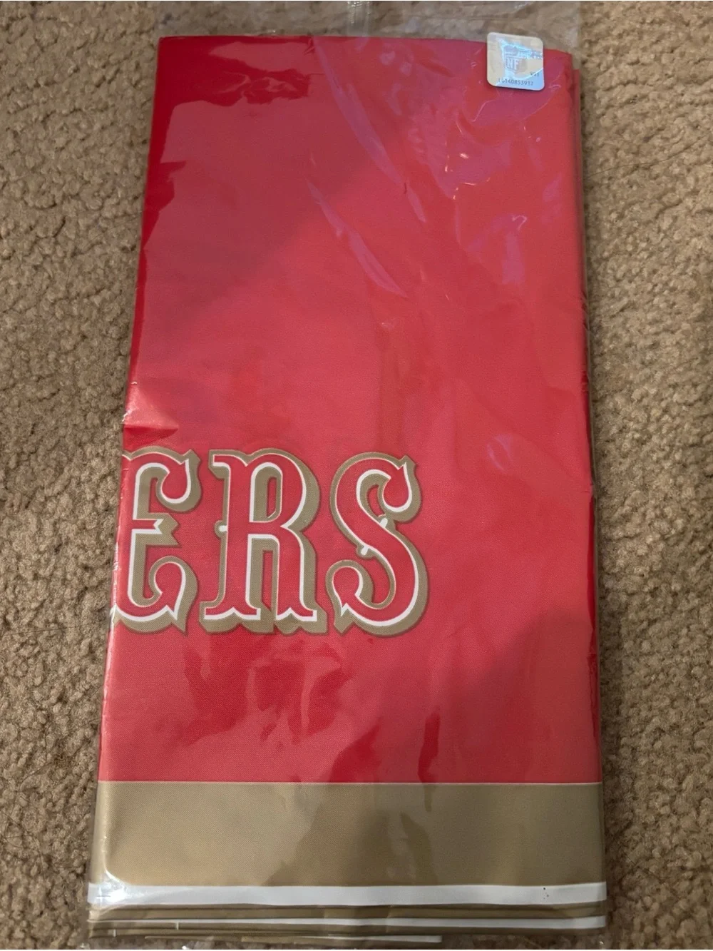 NEW San Francisco 49ers NFL Plastic Table Cover 54” x 102”